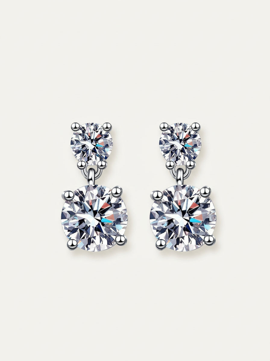 Geometrische Zirkonia Ohrstecker aus 925 Sterling Silber – Minimalistische Ohrringe
