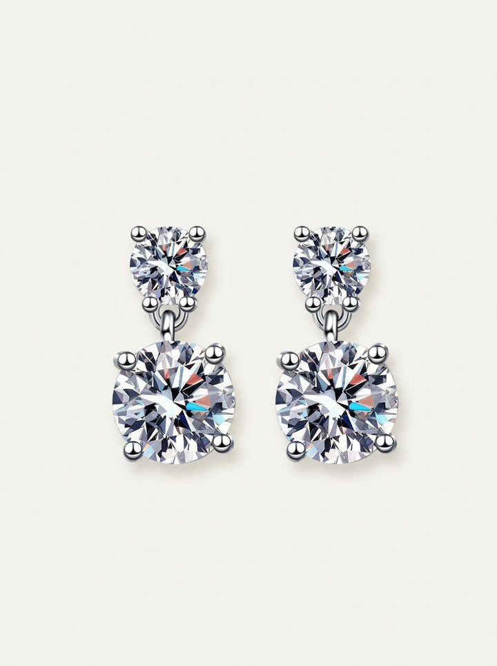 Geometrische Zirkonia Ohrstecker aus 925 Sterling Silber – Minimalistische Ohrringe