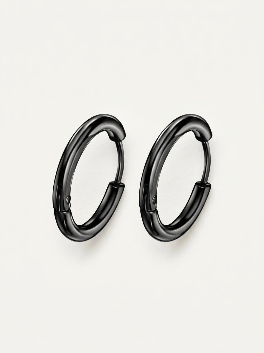Creolen Ohrstecker für Damen & Herren – Edelstahl Hoop Earrings 10 mm – Minimalistischer Look