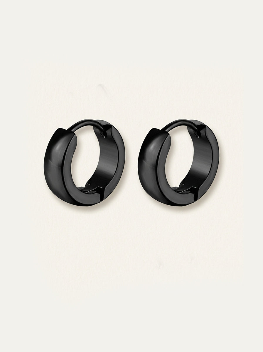 Creolen Ohrstecker für Damen & Herren – Edelstahl Hoop Earrings 4 x 9 mm – Zeitloser Look
