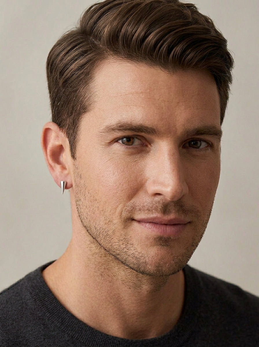 Edelstahl Ohrstecker – Konische Stud Earrings für Damen & Herren – Minimalistischer Look