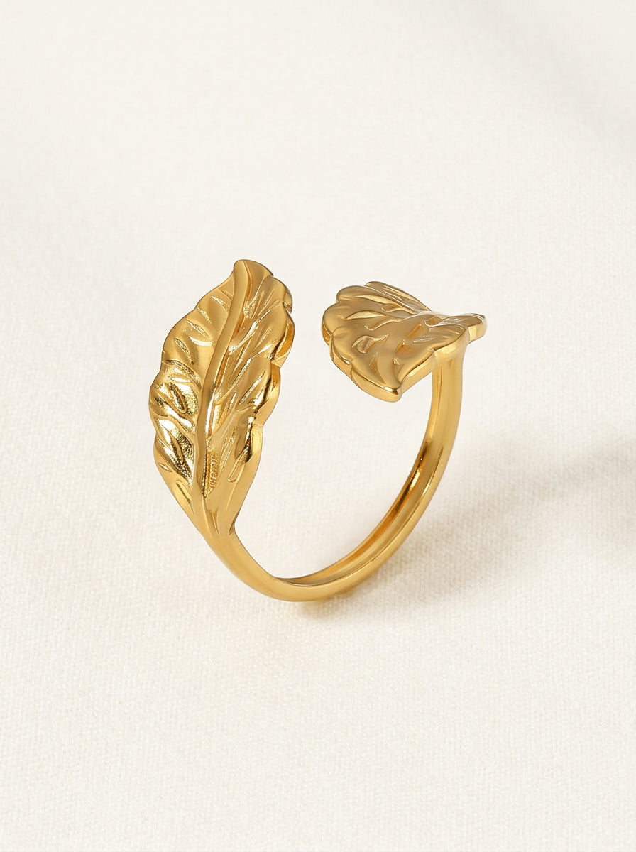 Minimalistischer Gold-Open-Ring – Geometrischer Edelstahl Damenring