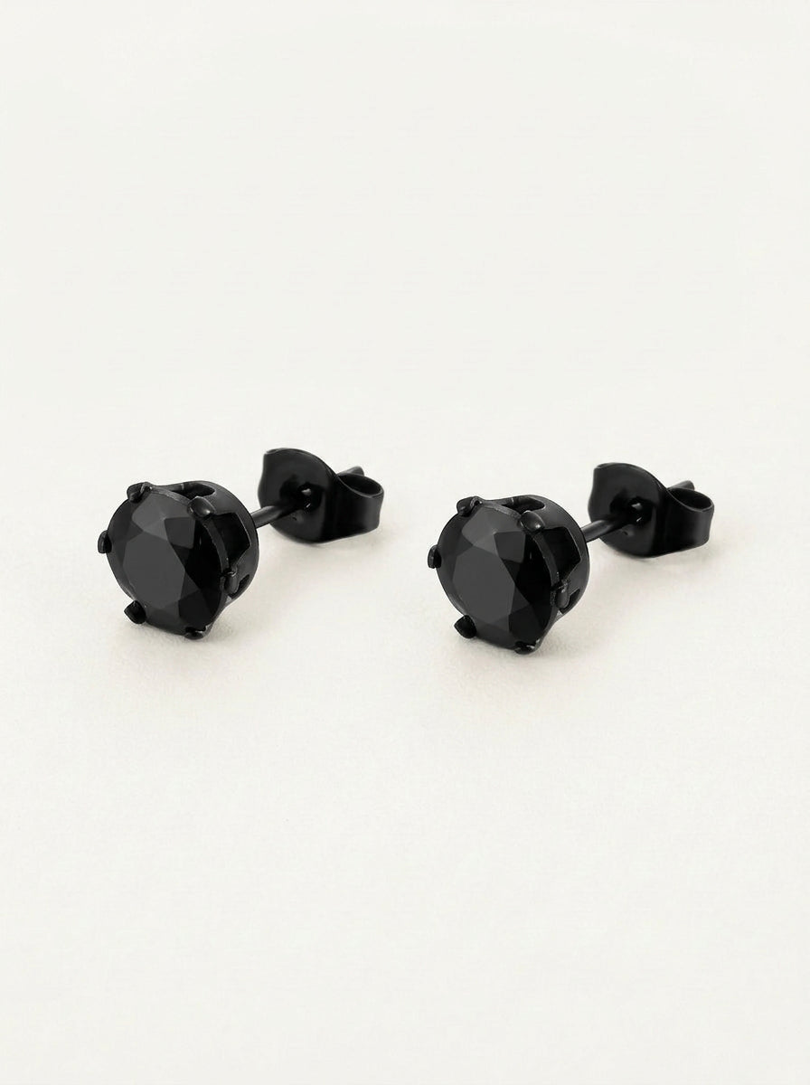 Quadratische & Runde Ohrstecker mit Zirkonia – Edelstahl – Minimalistischer Schmuck -