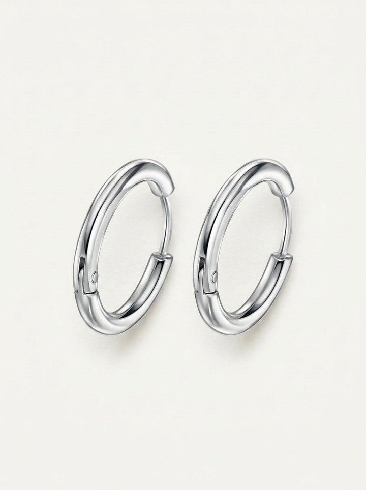 Creolen Ohrstecker für Damen & Herren – Edelstahl Hoop Earrings 10 mm – Minimalistischer Look