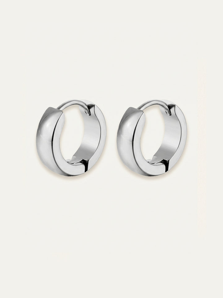 Creolen Ohrstecker für Damen & Herren – Edelstahl Hoop Earrings 4 x 9 mm – Zeitloser Look