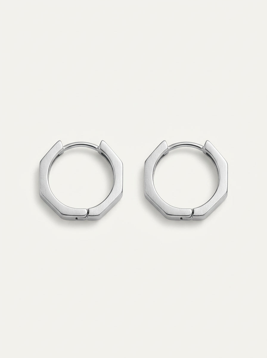 Ear Cuff Silber – Geometrische Titanstahl Ohrmanschette Damen