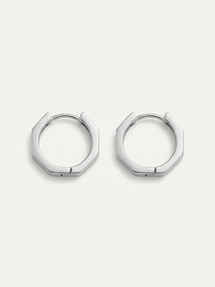 Ear Cuff Silber – Geometrische Titanstahl Ohrmanschette Damen