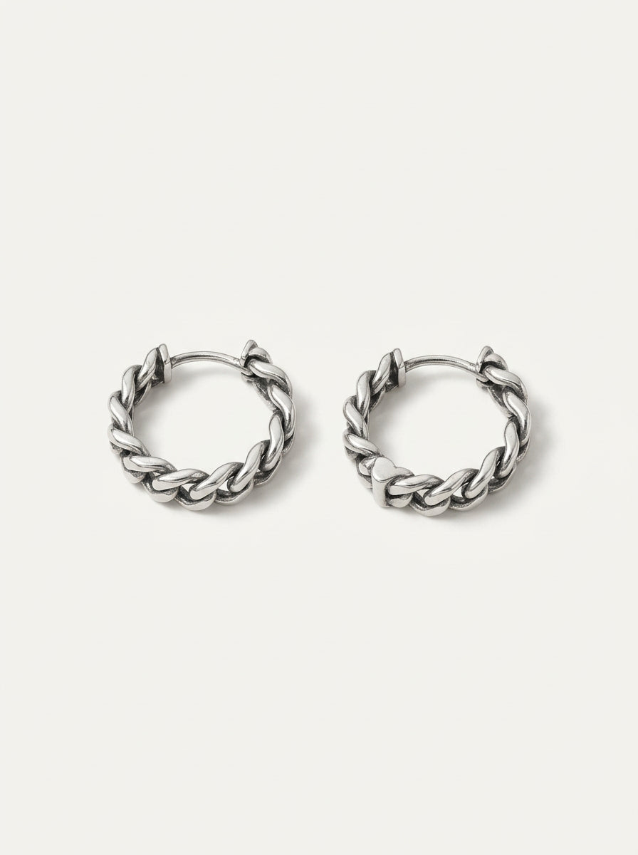 Minimalistischer Silber Ear Cuff – Titanstahl Ohrschmuck