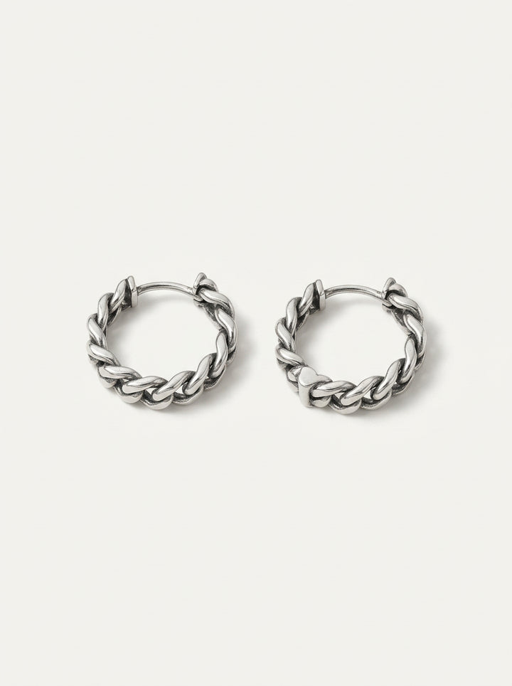 Minimalistischer Silber Ear Cuff – Titanstahl Ohrschmuck
